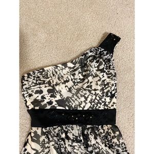 Black & white formal gown